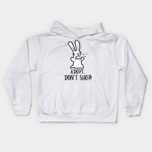 Adopt, Don't Shop. Funny and Sarcastic Saying Phrase, Humor Kids Hoodie